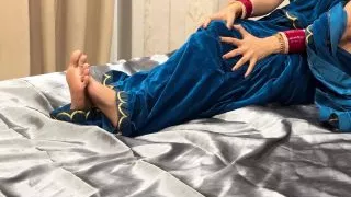 Thirsty aunt quenched thirst by nephew