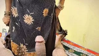 Indian Desi Aunty Playing with Neighbor's Big Dick Hot Sex Amateur Blowjob Clear Hindi Audio