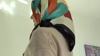 Beautiful Satin Headscarf Demonstration, JOI Lady Victoria Valente