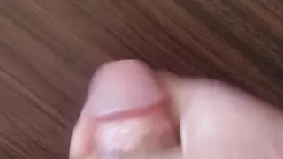 Exhibitionist masturbator stroking my cock and cumming