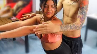 Little Stepsister Indian Asks For Help To Exercise Her Stepbrother Helps Her