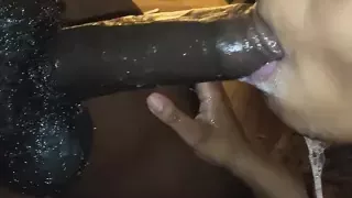 Super sloppy pink lips on my dick