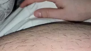 Step son in white panties get his dick touched by step mom hand