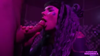 Tattoo Model Marseline Sucks Sweet Cock In The Bath