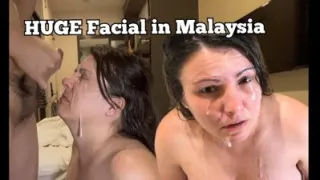 HUGE FACIAL & Wet Pussy with Blowjob in Malaysia