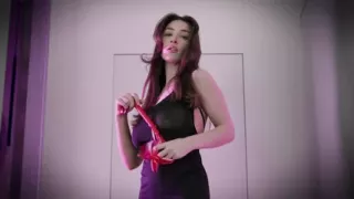 Sexy Mistress In A Transparent Dress And Wet Panties! Hard Domination Over Subject Slaves .