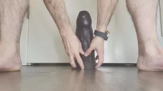 Huge Toys Destroying Hairy Ass with Cumshot