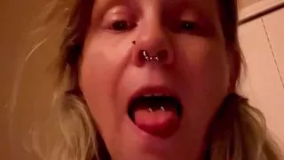 Teasing You All with My Long Pierced Tongue