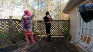 BTS fetish giant fake tits photoshoot jacking my uncut cock watching myself strip from vanilla to temptress