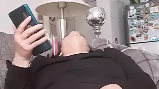 Mommy watches porn and masturbates