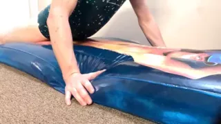 Fucking water-filled Beach Bum Barry inflatable mattress