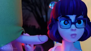 Velma Halloween Animation (blenderknight, Lewdheart)