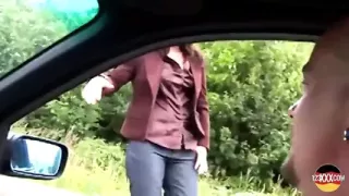 Hitchhiking Girl Gets Fucked in the Car