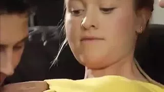 Double Penetration for a Very Cute Teen with Large Breasts