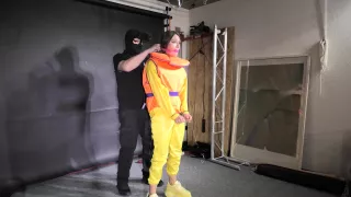 Marie M In A Customer Wish Video Handcuffed In Rainwear And A Lifevest.