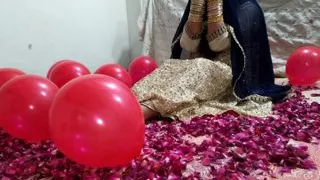 Indian couple first wedding night