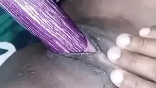 Insert an eggplant into the vagina and masturbate with your fingers.