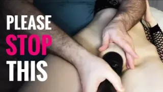 Fingering and teasing stepsister soft pussy to a shaking orgasm