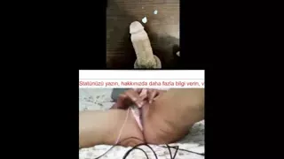 My lover cums on the table