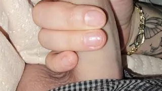 Step son dick came out from his pants and step mom handjob him