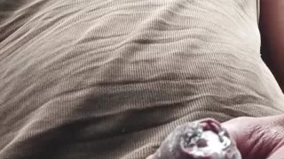 Spurm peeing in forest