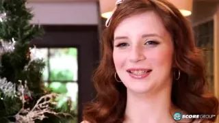 Lily Moon Rubs Her Horny Pussy in Front of the Christmas