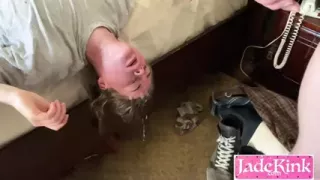 Desperate wife hardcore deepthroat humiliation in hotel room