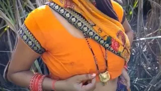 Fucked sister-in-law fingering alone in the field.