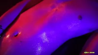 Hot Skinny Twink Magic C Jerking His Big Cock with Oil Shooting a Thick Cum Load