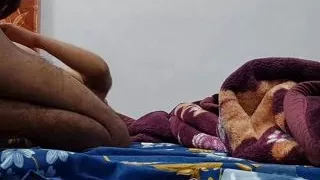 Fucking sister-in-law with 8 inch cock while pressing sister-in-law's tits and fingering her pussy