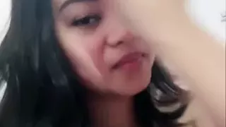 Nude woman sucks big