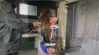 Marie M Tied And Gagged In Shiny Nylon Shorts