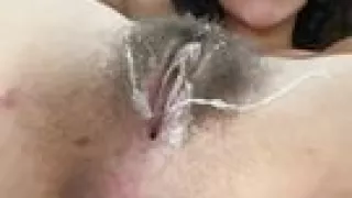 Creamy Hairy Pussy Needs Beating