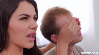 Step Sister Birthday Surprise Threesome - Spizoo