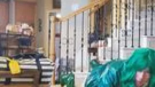 Sissy Diana in Green Pvc Humping Pt 1