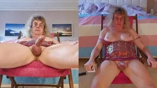 TS Lilly Sophie Playing with Her Big Tits and Hard Girlsdick While Open Her Ass and Cums