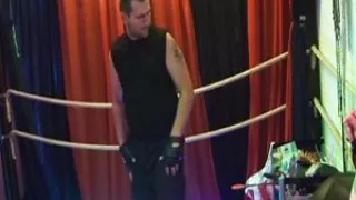 Kinky German slut tied up and fucked by two dudes