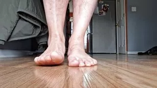 I show off my bare feet for you to get off with