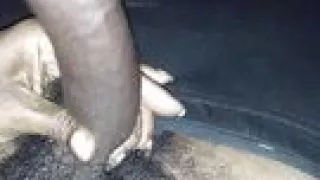 Hood thug jacking off BBC in the Bando