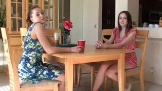 A sizzling game of Strip Liar's Dice is on