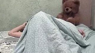 French whore plays with huge toys in solo action