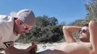 Suck, Hard Anal and Cum on a Beach Between Two Bisexual Guys
