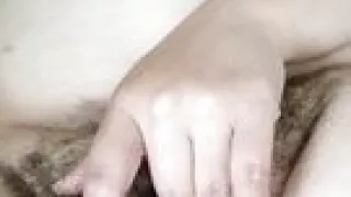 Shy misis playing with herself