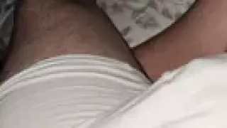 Step mom handjob step son Big dick under his pants