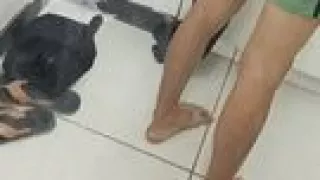 I went into the room to put on short and soft pants