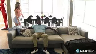 The sexy realtor and the big, black cock