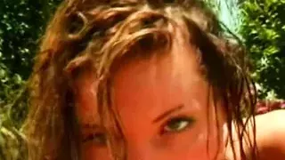 Perfect big boobed MILF fucked by the pool