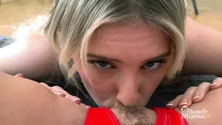 BENEFIT MONKEY: Melody Marks tastes Amirah Adara's pussy and then detonates them