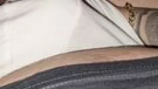 Step mom hand slip under step son pants and handjob his dick