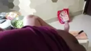 Step-son eating step-mother boobs with hairpussy